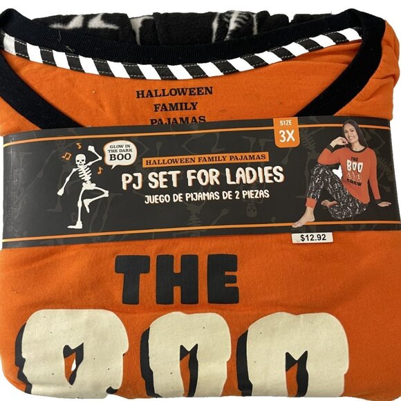 Walmart Other - Women's 3XL Halloween Pajamas Boo Crew 2pc Set Matching Family Pajamas